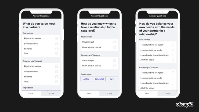 OkCupid is testing match-related questions created by ChatGPT