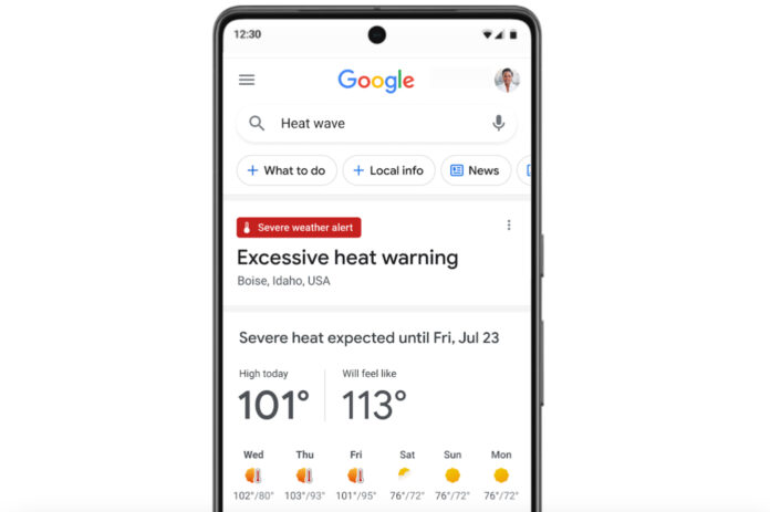 Google will release brand new alerts for extreme temperatures